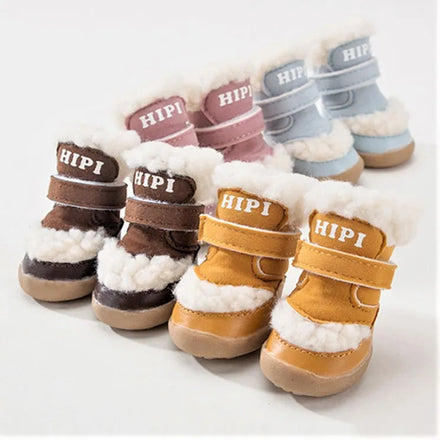 Wholesale Fleece Warm Winter Paw Protectors Dog Boots High Length