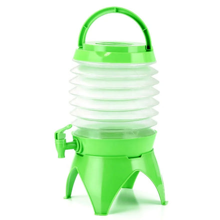 PE Folding Water Bucket 7.5L Retractable Telescopic Container With Faucet Portable Camping Hiking Outdoor Water Tank