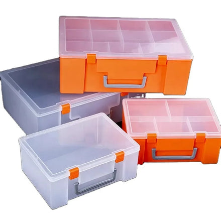 Transparent Plastic PP Empty Boxes Lattice Jewelry Parts DIY Toy Storage Boxes