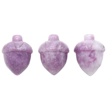Hand Carving Christmas Lepidolite Pine Nuts Natural Stone Hand Made Carved Crystal Pinecone for Decoration