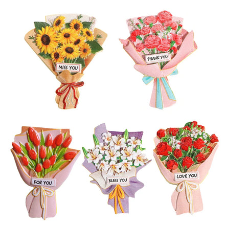 Creative Small Resin Rubber Flower 3D Magnetic Stick Customizable Durable Modern Thermal Transfer Fridge Magnet Promotional