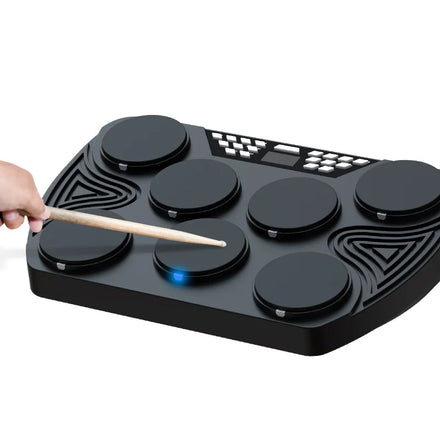 Midi Tom Snare Pad Hand Force Sensitive Electric Drum Kit Tabletop Percussion Electronic Drum Set