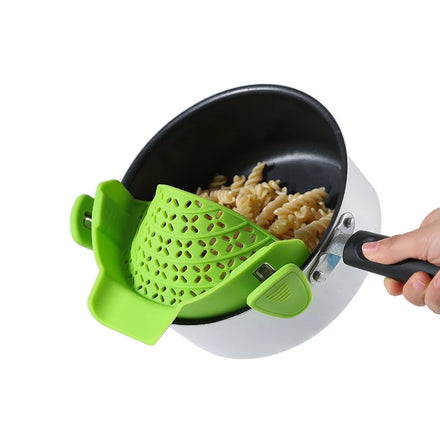 Boming BM-CS05 Hot New BPA-Free Eco-Friendly Plastic Silicone + 301 Stainless Steel Flexible Multi-Color Strainer Colander