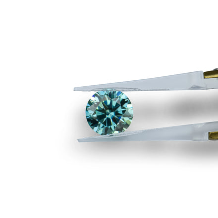 The Original Color Moissanite Flawless Synthesis Gematones 1carat Size Round Shape Blue Green Loose Gemstone