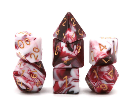 HS Dice Double Color Polyhedral DnD Mixed Color Dice 7pcs/Set for RPG Dungeons and Dragons Board Games