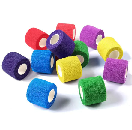 2 Inch Polyester Fitness Athletic Sports Tape Elastic Self-Adhesive Cohesive Bandage Lightweight Football Grip Sock Hand Wraps