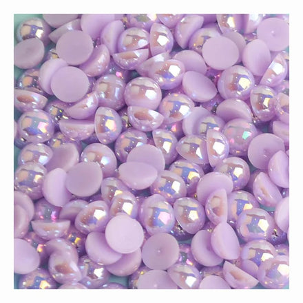 Diy Jewelry Findings Christmas Accessories Imation Faux Pearl Solid AB Colored Plated Half Bead Nail Craft Decorative Bulk Pearl