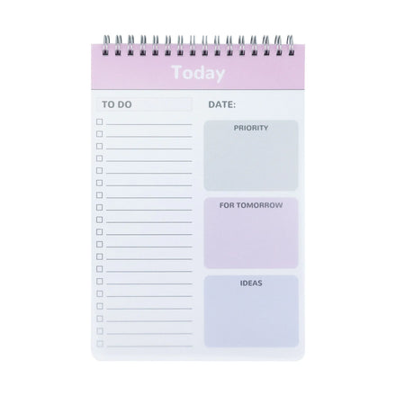 Simple PP Hard Cover Schedule Planner Notebook Office School Student Top Coil Spiral Daily Planner Diary Stationery Custom A5