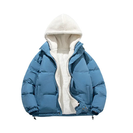 2025 Wholesale Winter Puffer Jacket Men Fashion Fleece Winter Jacket 2 in 1 Cargo Jacket for Men