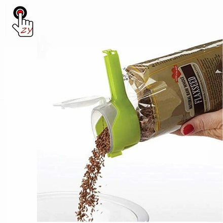 Food Storage Sealing Clips with Pour Spouts Kitchen Chip Bag Clips Plastic Cap Sealer Clips