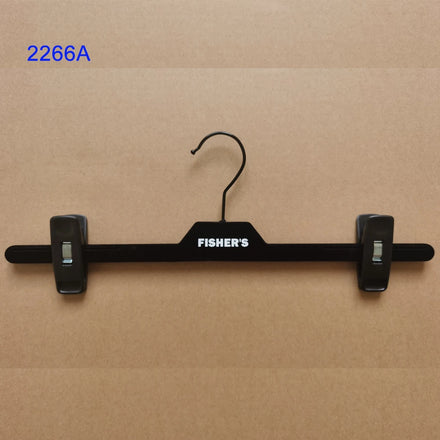 Customized Logo Black Velvet Hangers Slim Saving Space Plastic Pants Hangers