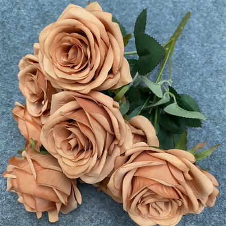 New Style N-0257 Artificial Wedding Decoration Silk Royal Rose Bouquets Flower Backdrop Flowers