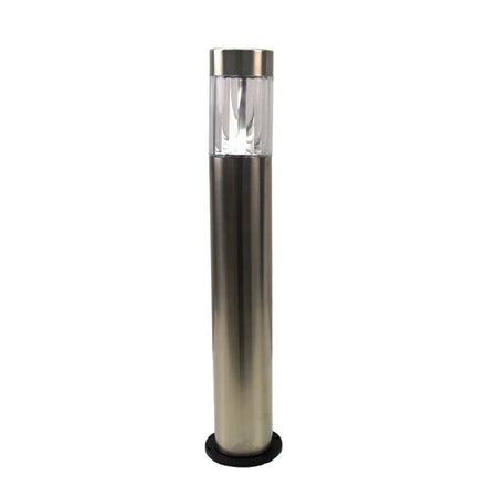 Cheap Solar Cylinder Stainless Steel Outdoor Waterproof Garden Light Round Lamp LED Lawn Lights 1200mAh Battery 10x10x50CM