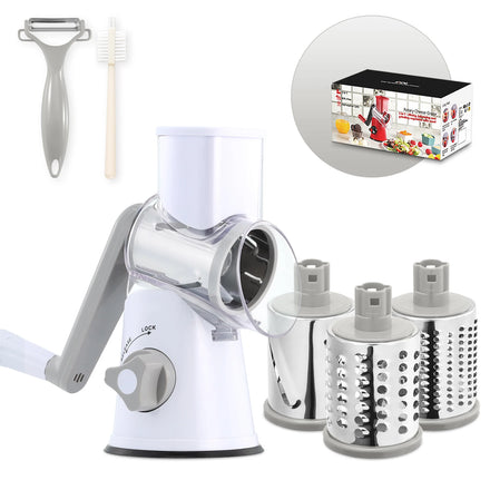 Manual Plastic Kitchen Rotary Cheese Grater with Vegetable Cutter Grater Potato Slicer