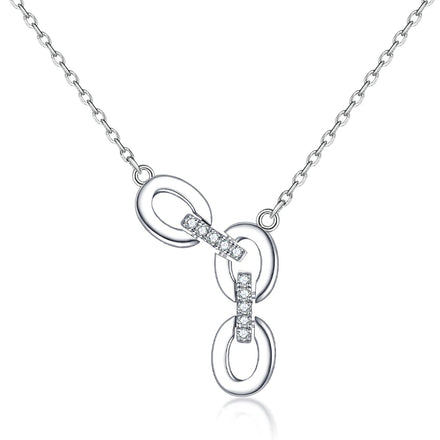 Minimalist Hypoallergenic Tarnish Free and Waterproof Jewelry 925 Sterling Silver Cubic Zircon Pendant Necklace for Women