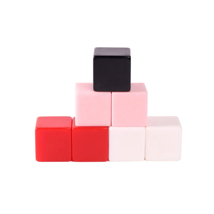 25mm 6 Sided DIY Plastic Acrylic Blank Custom Cubes Dice Blank Teaching Aids for Children square Corner Learning Model