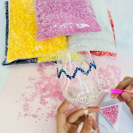 Yantuo Factory Wholesale Bulk Package AB Colors Flat Back Resin Rhinestone Beads 5mm Ss20 Jelly Non Hot Fix Rhinestone