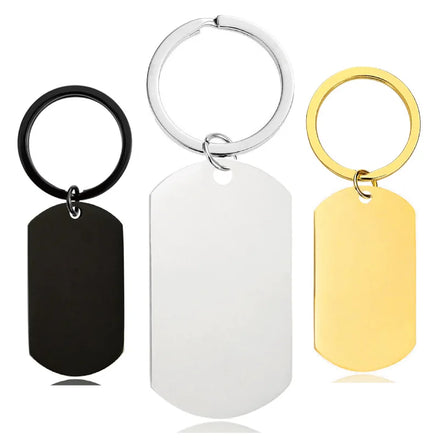 Factory Custom Personalized Free Engraved Stainless Steel Inspirational Keychain - Keyring