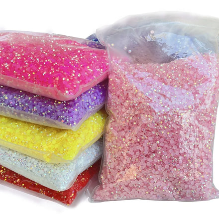 Yantuo Factory Wholesale Bulk Package Flat Back Resin Rhinestone Beads 5mm Ss20 Jelly Non Hot Fix Rhinestone AB Colors
