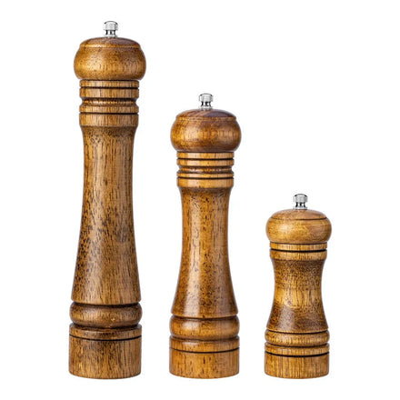 Premium Quality Adjustable Wooden Manual Salt and Pepper Grinder Set Premium Quality Mills