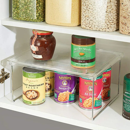 Kitchen Transparent Foldable Desktop Cabinet and Counter Top Cupboard Organizer Shelf Under Sink