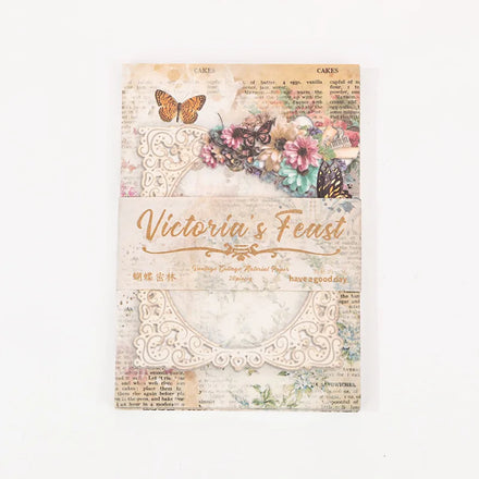 30Pieces/Pack Lace Border Collage Material Paper Victorian Feast Series Journal Decoration Scrapbook Paper 6 Models