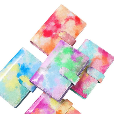 A6New Notebook PU Leather Notebook Binder Cash Budget Planner Organizer 6 Ring Saving Cover Envelopes Letter Sticker Label