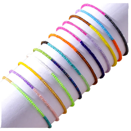 Go2boho 11pcs Summer Boho Dainty Seed Beaded Bracelets Set Handmade Miyuki Pearl Main New Trendy Women's Friendship Gifts Date