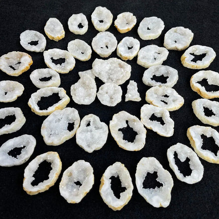 Wholesale Natural White Agate Geode Slice for Healing Stones Pendant
