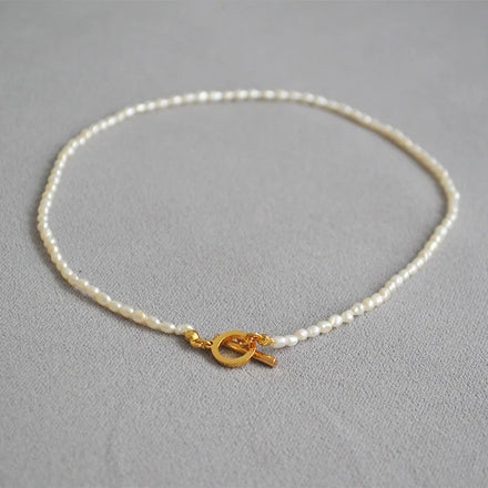 Fine Jewelry French Small Rice Pearls Custom Freshwater Natural Pearl Necklace Best Quality