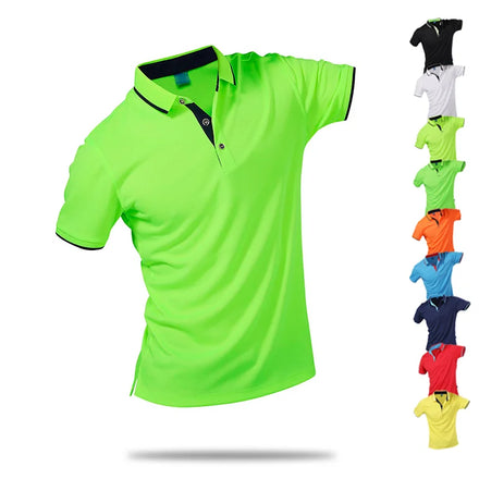 Multicolored Custom Logo Design Work Team Sports Golf Polo Shirts for Men Casual Quick Dry Men Polo Shirt