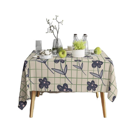 KEFEI Custom Woven Lace Linen Round Cotton Table Cloth with Logo Party Cheese Theme