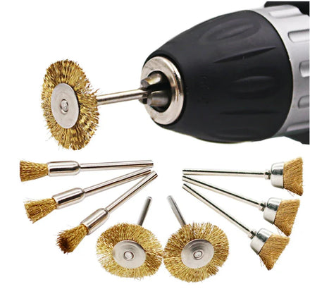 Brass Mini Brush Rotary Tool for Dremel Drill Polishing Grinding Wheel T-shaped Small Brush Accessories