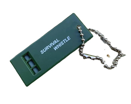 Multy-audio Outdoor Camping ABS Emergency Survival Rescue Safety Flat Whistle with Pendant