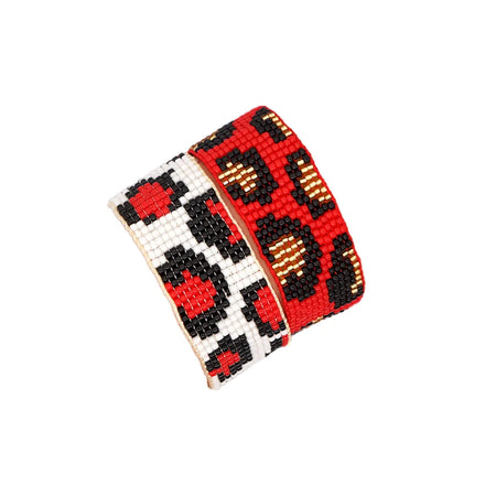 Go2boho Best Seller Handmade Leopard Print Miyuki Bead Bracelet Weave Rope Charm Bohemian Religious Style Hot Handmade Bangles