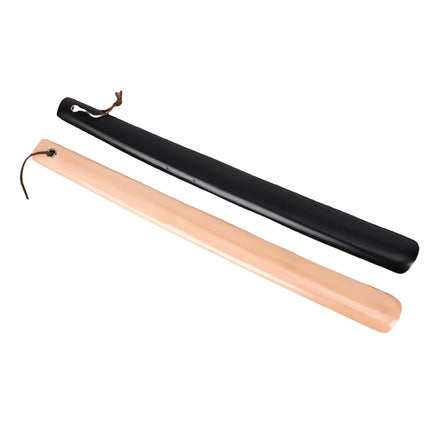 Wholesale 39cm Lazy Long Handled Black Style Wood Shoe Horn Hotel Shoehorn