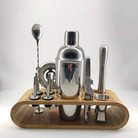 bar Tools 550ml 12-piece Bartender Special Wooden Tray Can Be Customized Bartending Set for Bar