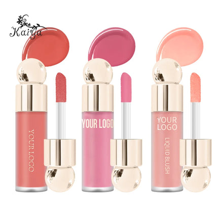 OEM Vivid Natural Glow Long Wear Smooth Cheek Tinted Cream Cosmetic Moist Pink Blush Liquid Blendable Blusher Private Label