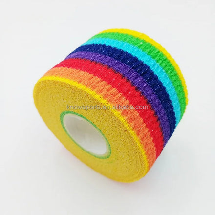 Rainbow Color Weightlifting Hook Grip Tape Comfortable Stretchy Light Elastic Adhesive Bandage Sport Athletic Tape