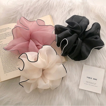 XXL Scrunchies for Girls Chiffon Large Scrunchie extra Organza Over Size Scrunchies