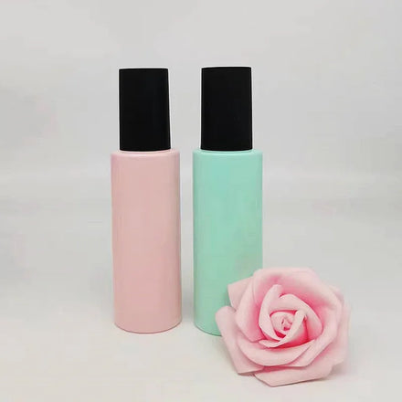 Wholesale Plastic Fine Fog Bottle 100ml pink Blue purple Yellow Perfume Spray Bottle PET Pure Dew Bottle Spray