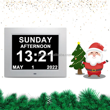 Shenzhen Factory 7 8 10 12 13 14 15 Inch Digital Calendar Day Clock / Alarm Clock for Dementia Elderly Alzheimer Memory Loss