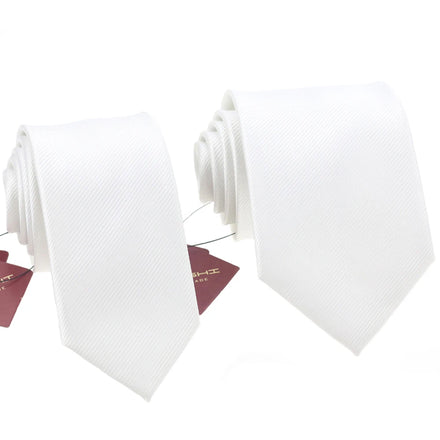 Imported White Polyester Neckties for Men 8cm 6cm Skinny Narrow Other Ties for Weddings