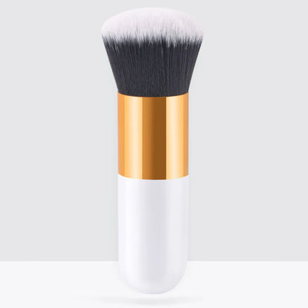 2025 New Single Makeup Brushes Thick Handle Portable Powder Blush Highlighter Foundation Brush White Black Makeup Brush
