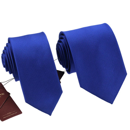 Zhejiang OEM Necktie Cheaper Price Men's Polyester Neckties Custom Navy Blue Ties Personalized Logo l Private Label