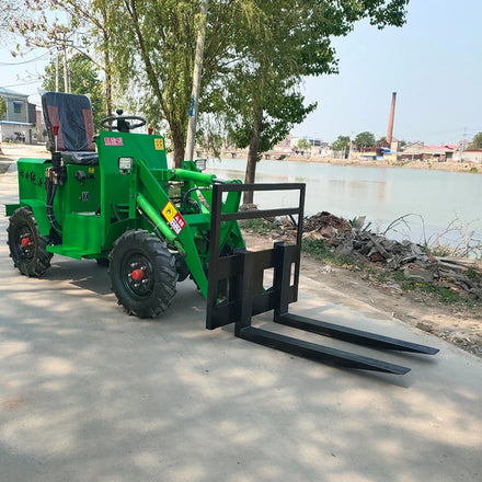 Chinese mini front capacity 500kg garden shovel articulated battery farm new wheel electrical loader