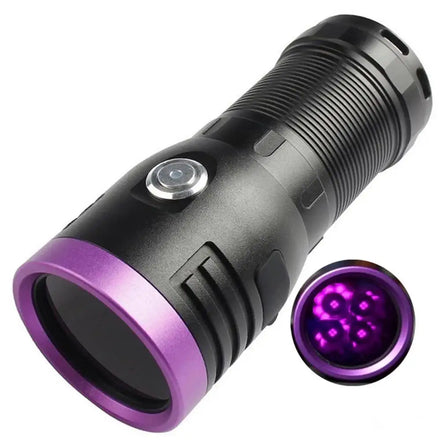 High-Power 365nm UV Detection Flashlight Banknote Authentication Light Aluminum Rechargeable Farm Scorpion Catcher UV Torch