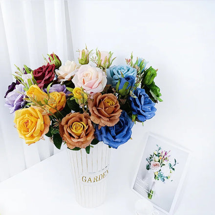 SPR Silk Rose Flower Bride Holding Rose BOUQUET Peony Wedding Decoration Supplies Wholesale Artificial Wedding Bouquet