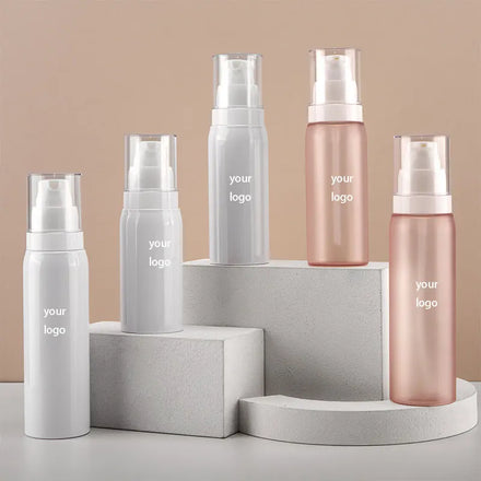 Hot Sale Empty 80ml 100ml 120ml Pink White PET Plastic Lotion Pump Bottle for Skin Care Serum & Shampoo Packaging