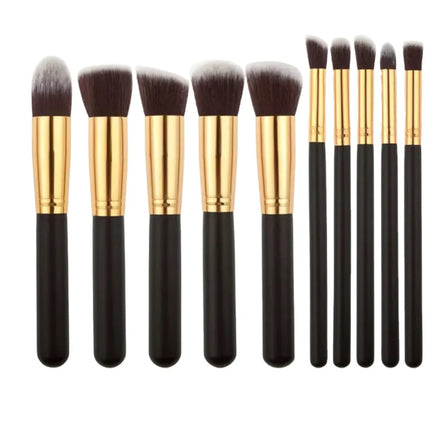 Nylon 10 Pcs Makeup Brush Women Cosmetic Brush Eyeshadow Blush Powder Blending Brush Beauty Tools